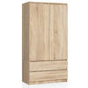 KLEIDERSCHRANK Eiche Sonoma 180/90/51 - Sonoma Eiche, Holzwerkstoff (90/180/51cm) - RAUMHIRSCH FURNITURE