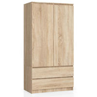 KLEIDERSCHRANK Eiche Sonoma 180/90/51 - Sonoma Eiche, Holzwerkstoff (90/180/51cm) - RAUMHIRSCH FURNITURE