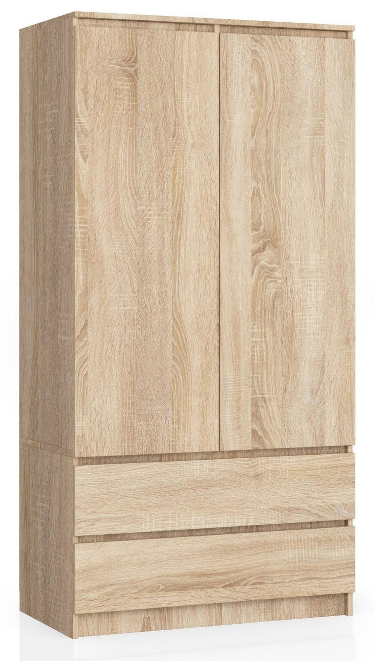 KLEIDERSCHRANK Eiche Sonoma 180/90/51 - Sonoma Eiche, Holzwerkstoff (90/180/51cm) - RAUMHIRSCH FURNITURE