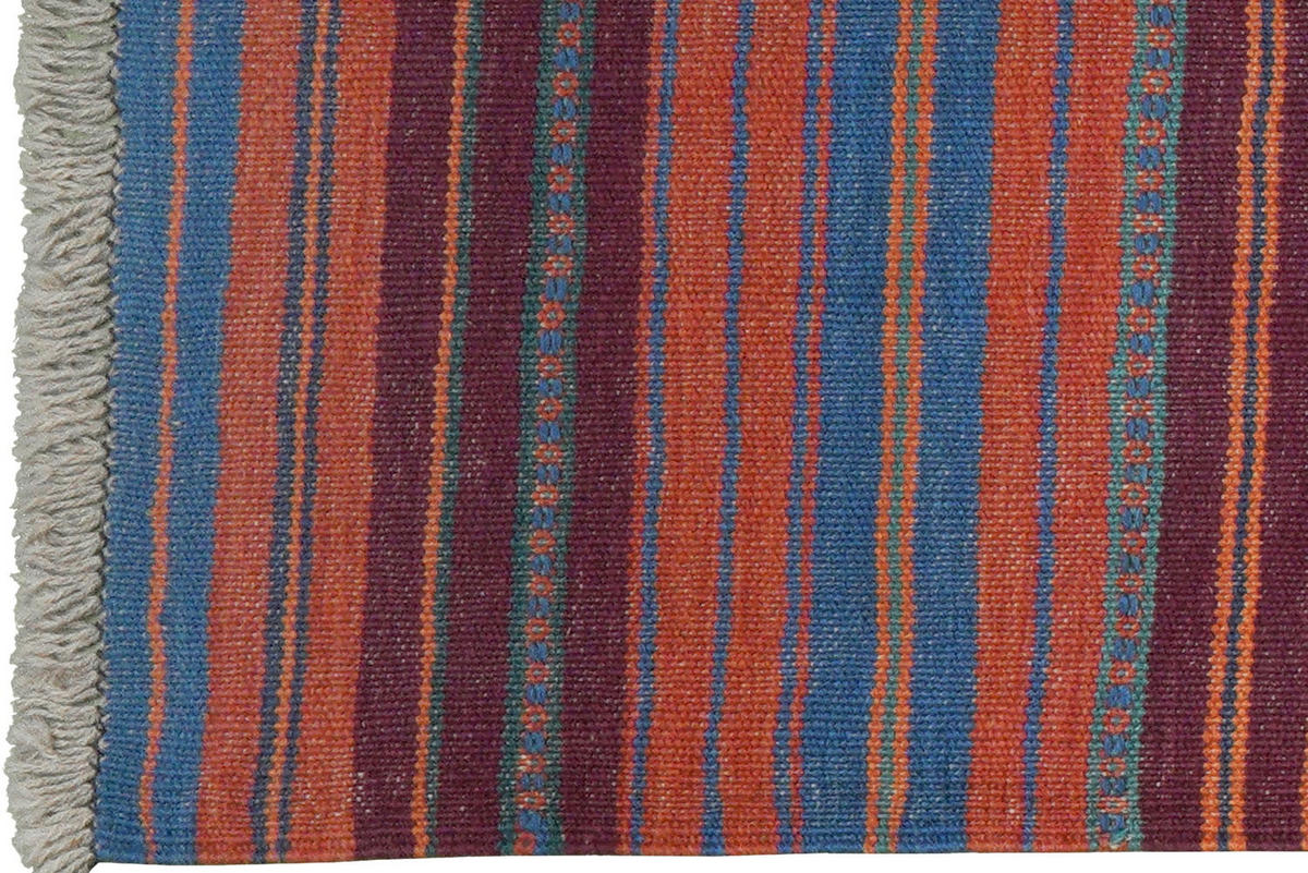 HANDWEBTEPPICH Kelim Gashgai Mehrfarbig 198/60 cm Schurwolle - Multicolor, Textil (60/198cm) - Looma