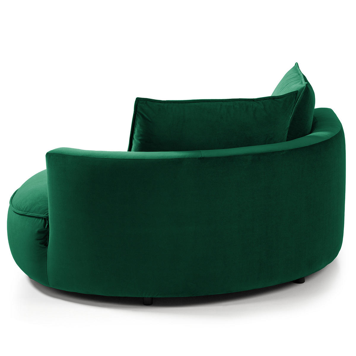 OTTOMANE - modular - Dunkelgrün/Schwarz, Kunststoff/Textil (126/82/154cm) - home24