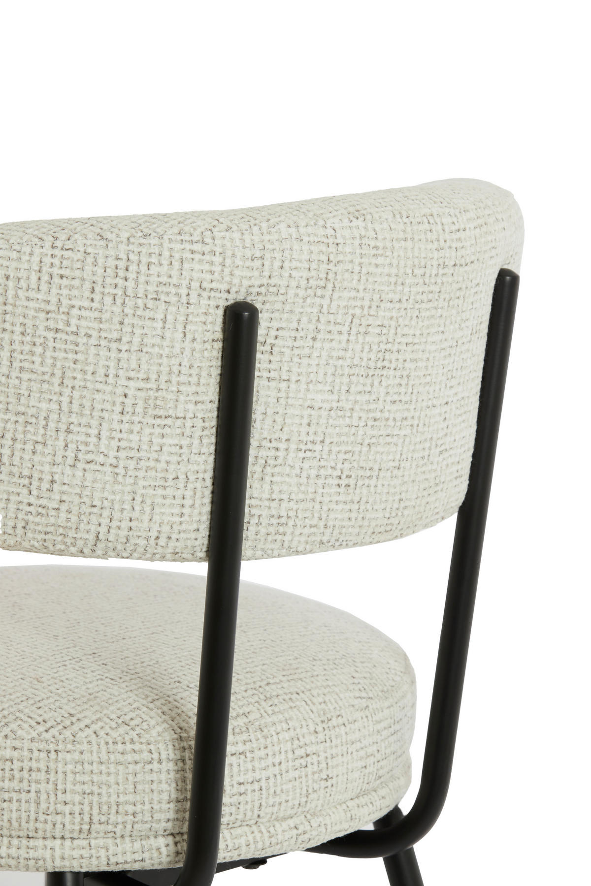 ESSZIMMERSTUHL Harvie Weiß 57/55/77 cm - Weiß, Textil (55/77/57cm) - Light & Living