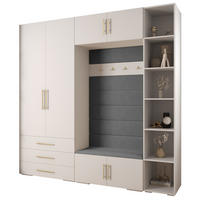 GARDEROBEN-SET 236,7/240/47 - Goldfarben/Schwarz, Holz/Kunststoff (240/236.7/47cm) - Abiks Möbel