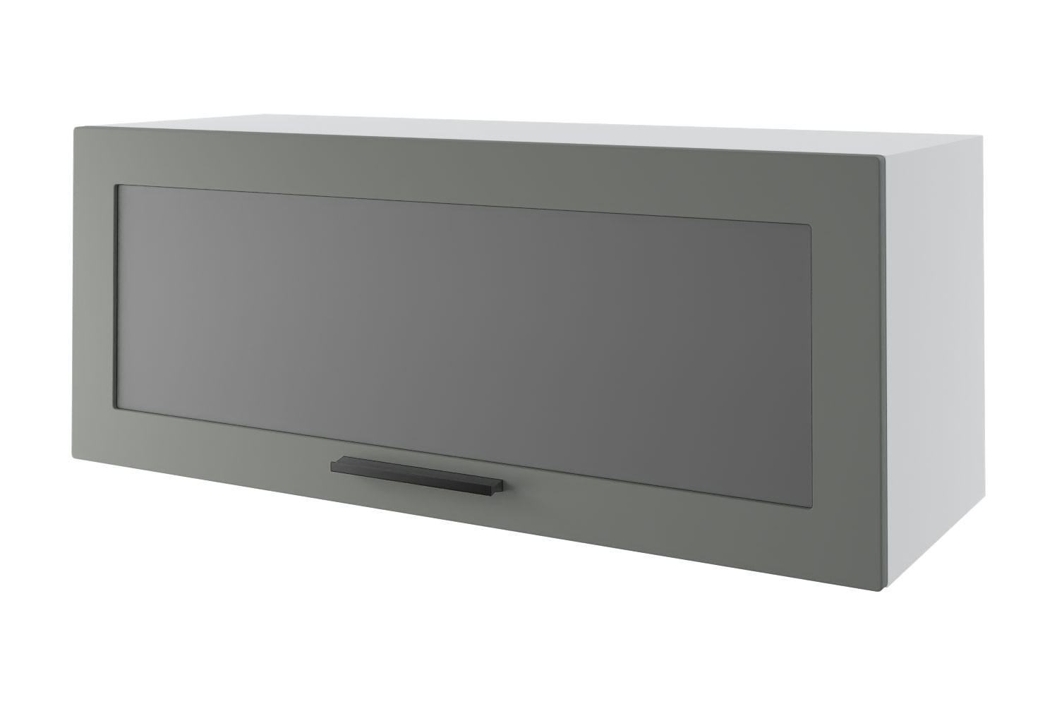 KÜCHENHÄNGESCHRANK Kvantum W4BS/90-AV Dust Grey Matt / Weiß Matt 90 / 32,5 / 36cm - Weiß/Grau, Holz/Holzwerkstoff (90/36/32.5cm) - Feldmann-Wohnen