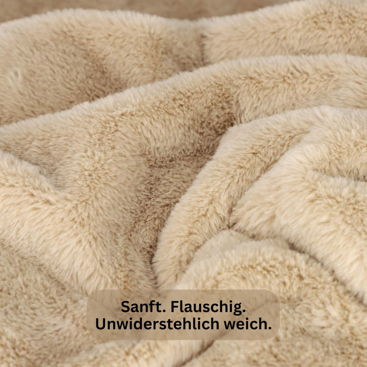 WOHNDECKE ELEGANCE - Beige, Textil (130/170cm) - Schöner Wohnen
