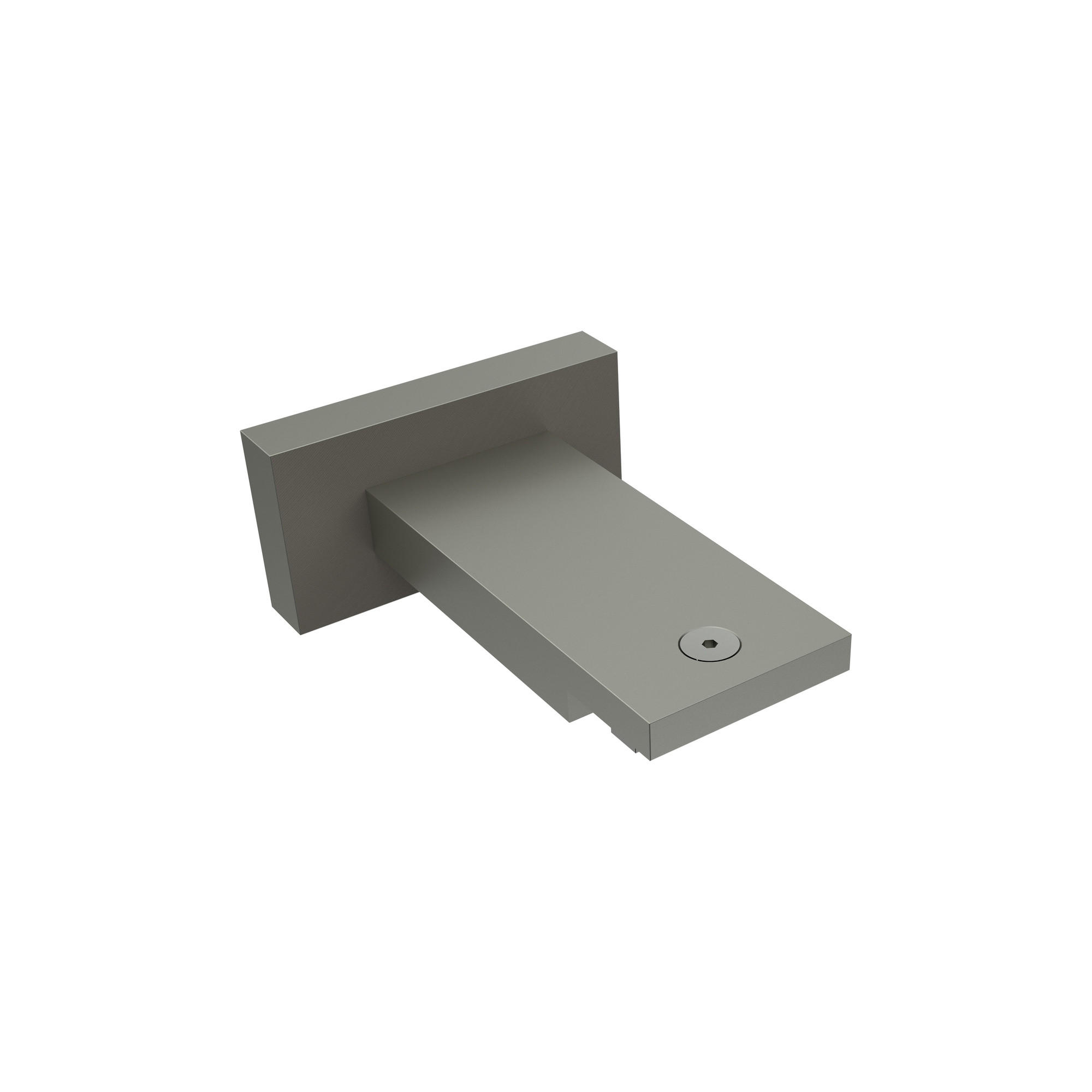 TRÄGER FÜR GARDINENSTANGEN INNENLAUF 20x20 mm, Quadline 1-läufig, Satin-Silber - Silberfarben, Metall (9.1/3.2/6.6cm) - INTERDECO
