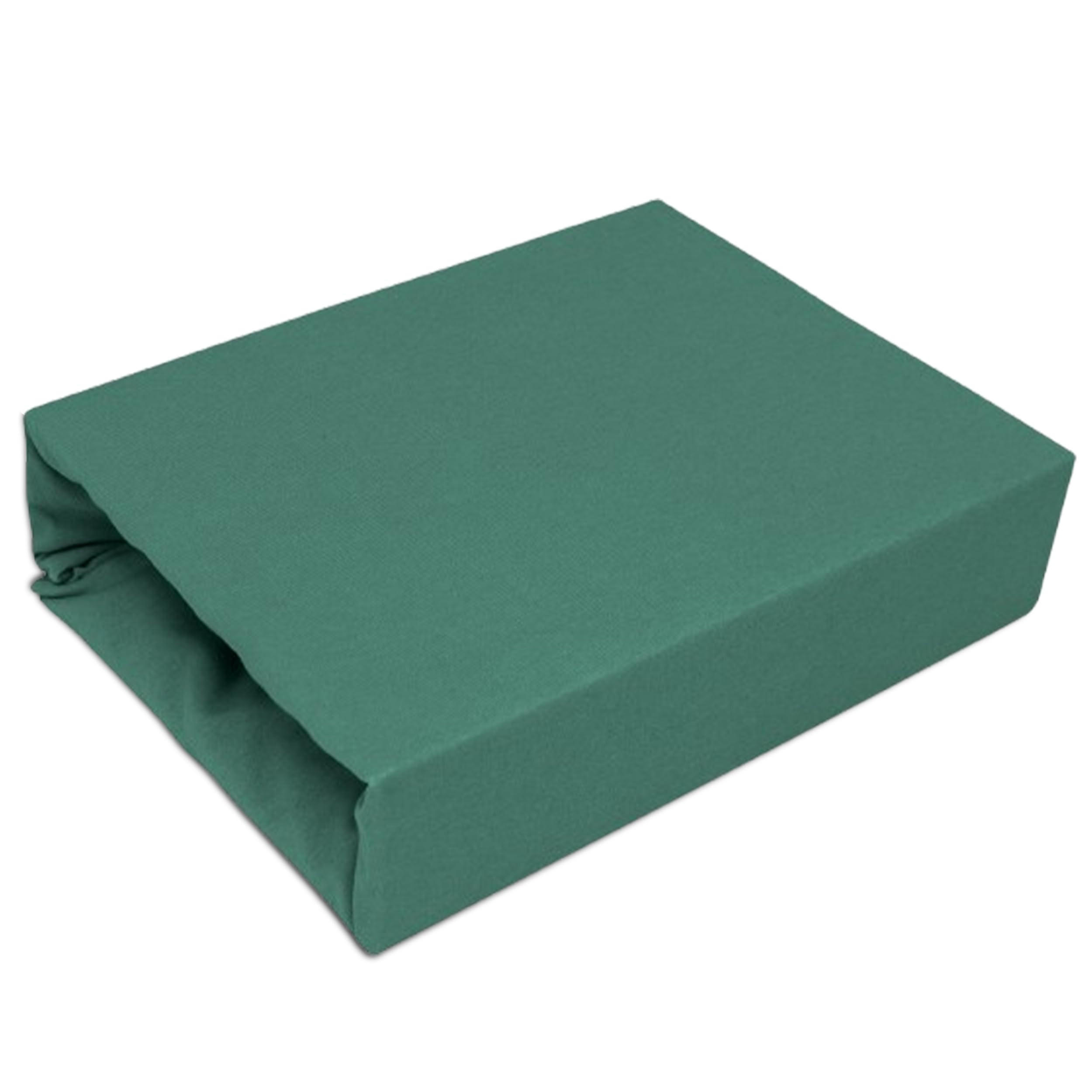 SPANNBETTLAKEN 80/180 cm, Jersey Elastisch 100 % Baumwolle Grasgrün - Waldgrün, Textil (80/180cm) - Best For Home