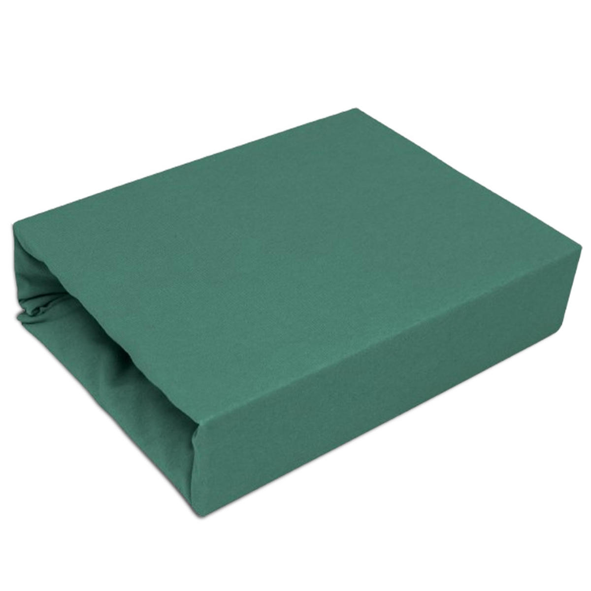 SPANNBETTLAKEN 90/160 cm, Jersey Elastisch 100 % Baumwolle Grasgrün - Waldgrün, Textil (90/160cm) - Best For Home