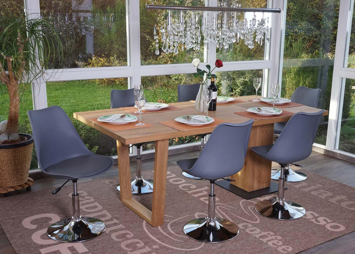 ESSZIMMERSTUHL Grau 6er-Set - Grau, Textil (48/80/54cm) - MCW