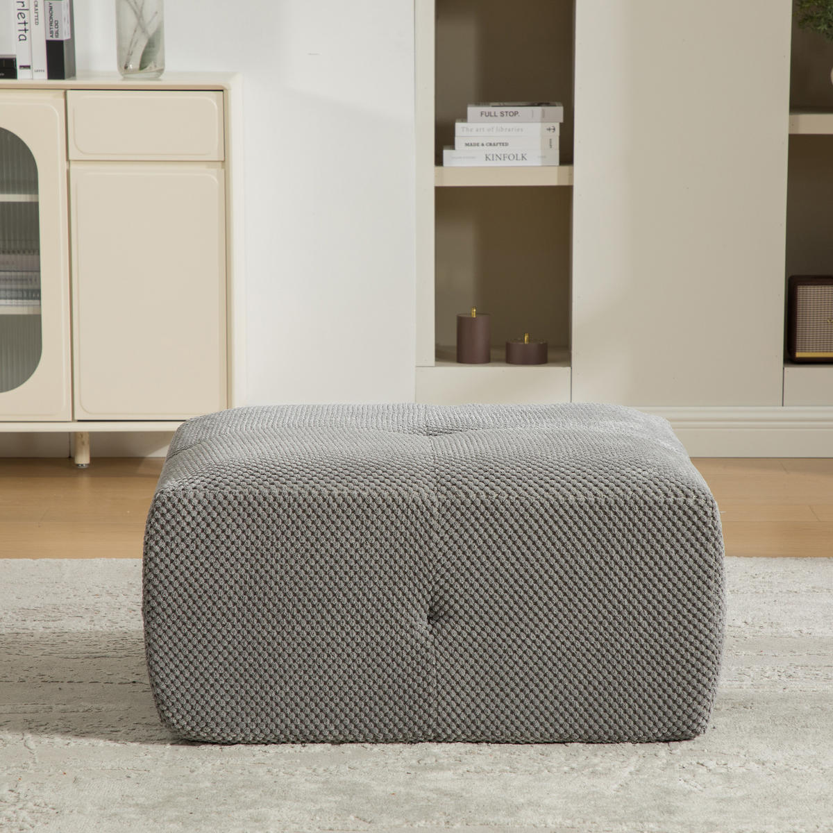 SOFA Chenille Grau mit Kissen - Grau, Textil (77/75/157cm) - WISHDOR