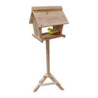 VOGELFUTTERHAUS - Hellbraun, Holz (32/107/27cm) - Relaxdays