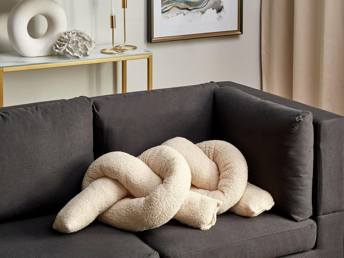 DEKOKISSEN Beige 172/14 cm Gladiolus - Beige, Kunststoff (14/172/14cm) - Beliani