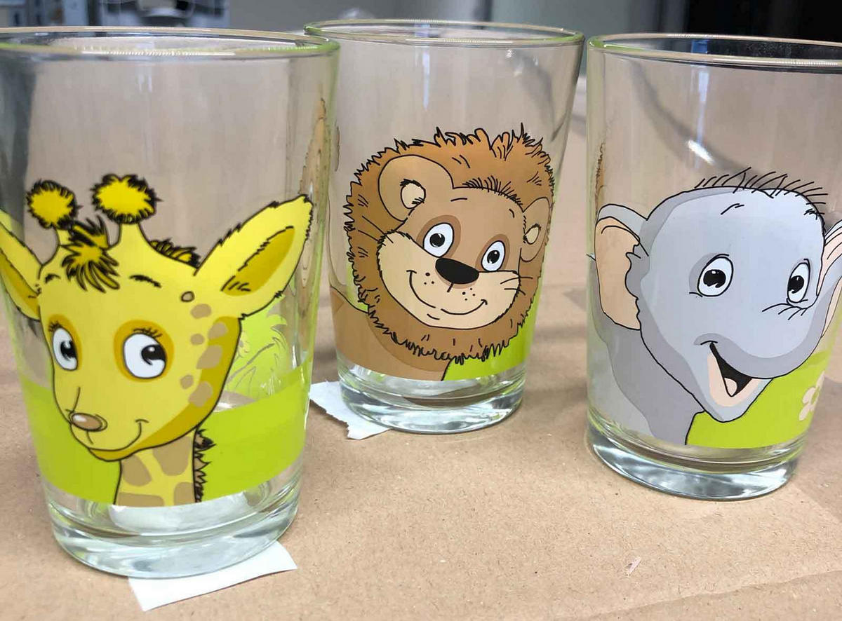 KINDERGLÄSER Dino und Dschungeltiere bunt 200 ml 6er Set - Multicolor, Glas (0.2L) - Ritzenhoff Breker