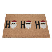FUSSMATTE Kokosfaser Weihnachtsmann 59/39 cm - Braun, Naturmaterialen (39/59cm) - Home Styling Collection