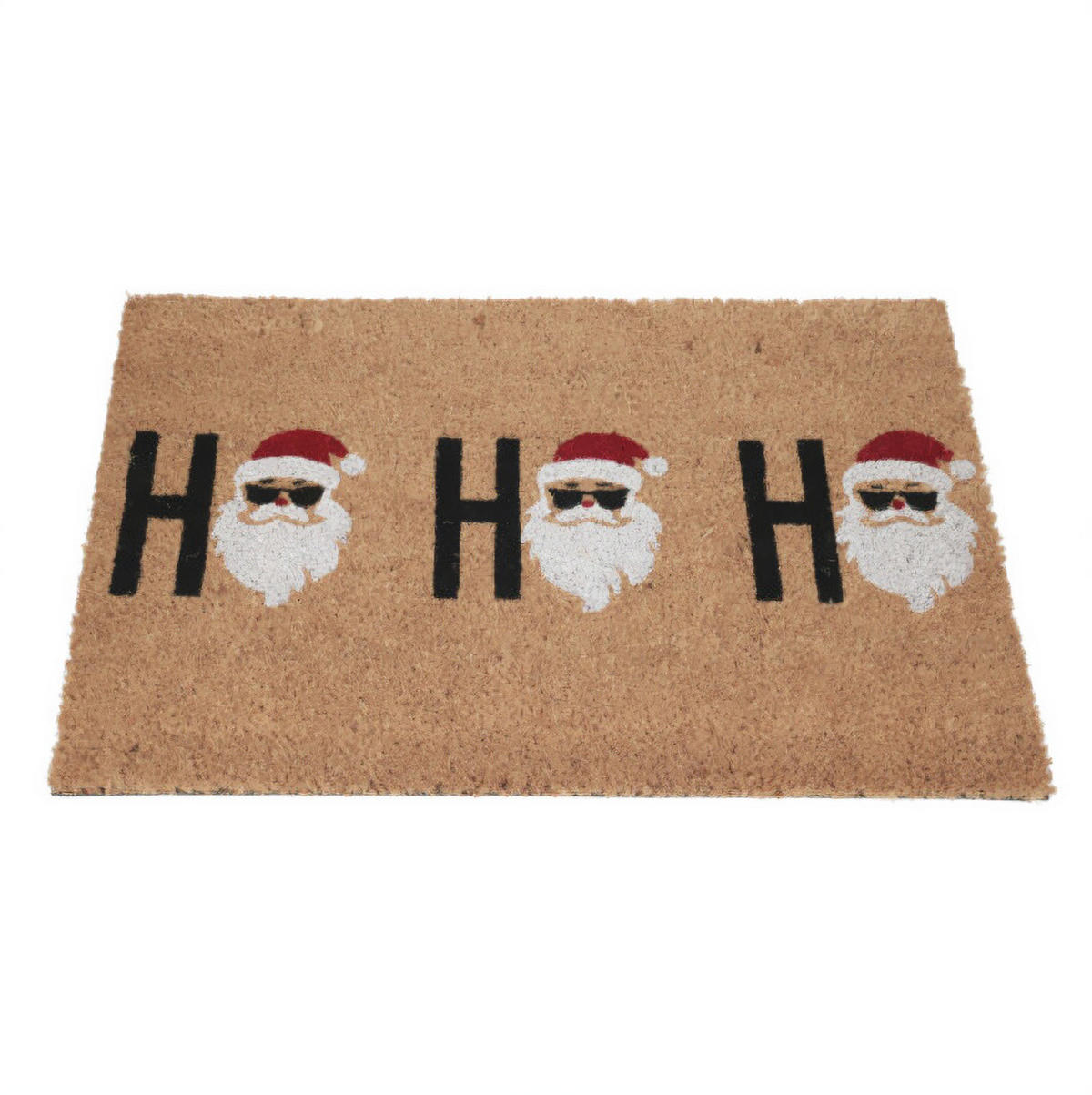 FUSSMATTE Kokosfaser Weihnachtsmann 59/39 cm - Braun, Naturmaterialen (39/59cm) - Home Styling Collection