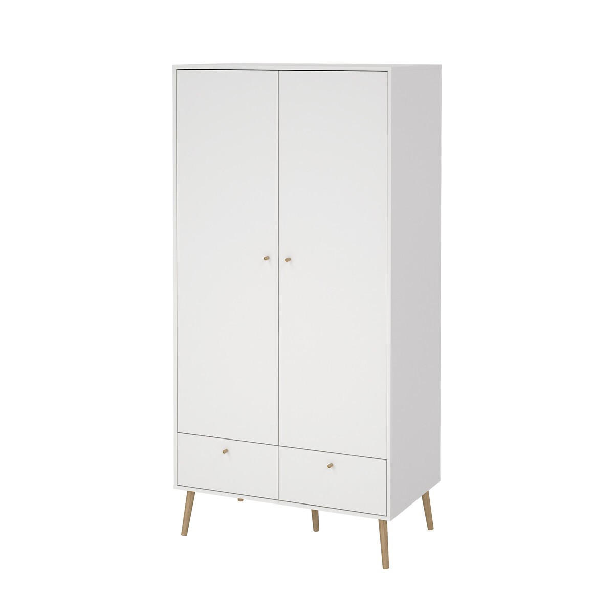 KLEIDERSCHRANK, Bodo, Weiß, Holzwerkstoff, 99 x 59 x 201 cm - Weiß, Holzwerkstoff (58.1/200.1/98.7cm) - Calicosy