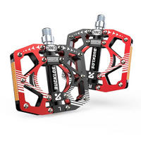 FAHRRADPEDALE Aluminium CNC Schwarz-Rot - Multicolor, Metall (10/1.5/12.2cm)