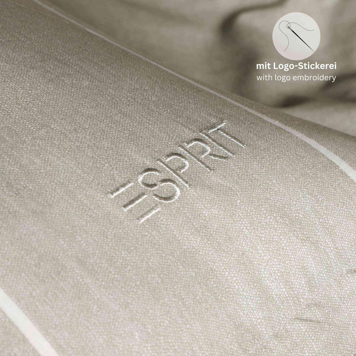 RENFORCE BETTWÄSCHE HARPLINES 2er Set - Grau, Textil (140/200cm) - Esprit