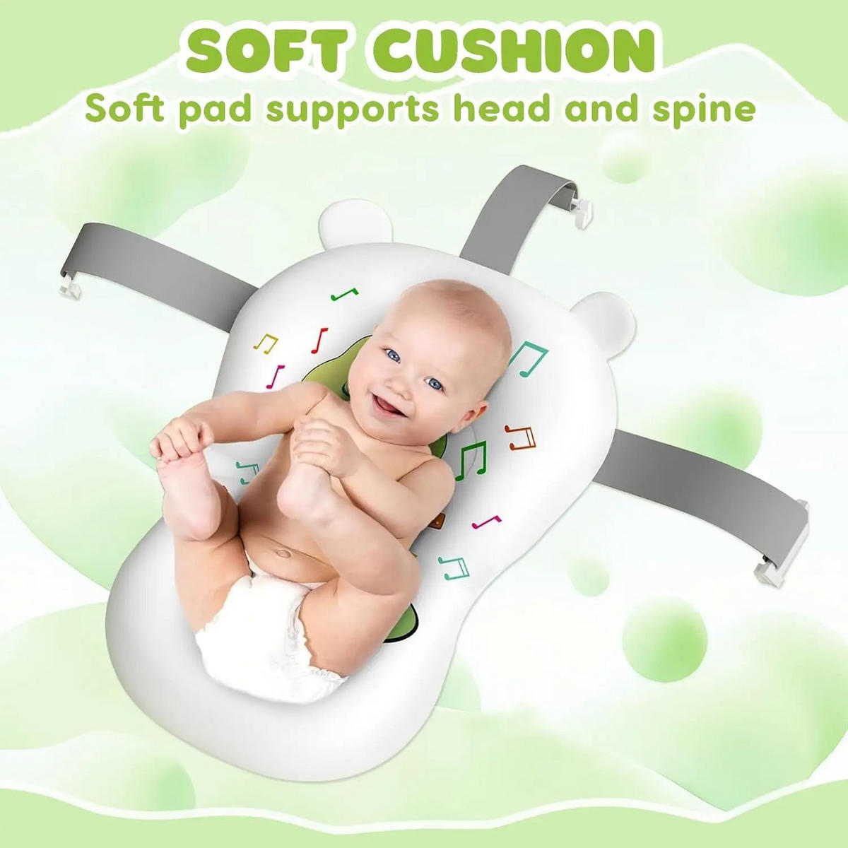 BABYBADEWANNE faltbare mit Badekissen, Thermometer, Typ 3 Grau - Grau, Kunststoff (63/42cm) - Kaket