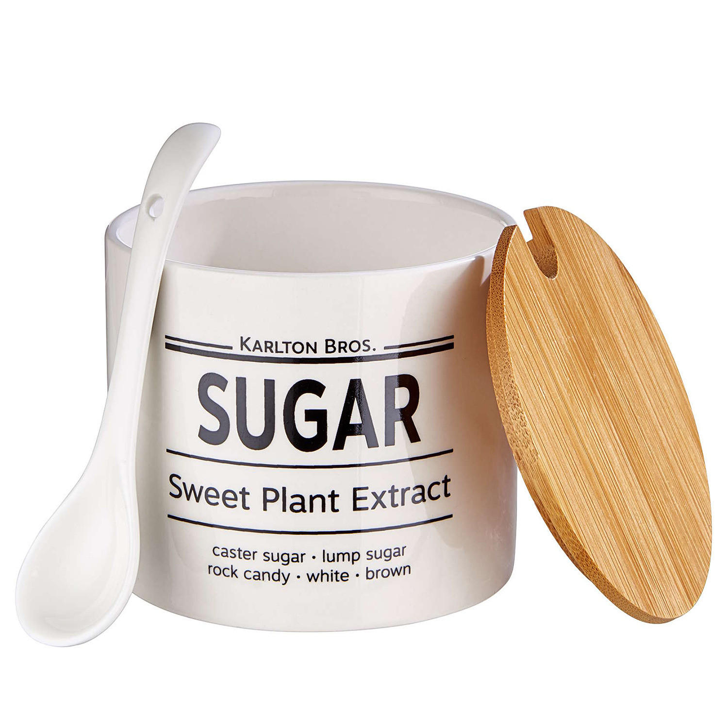 ZUCKERDOSE Karlton Bros. - Weiß, Holz (9/9cm) - Butlers