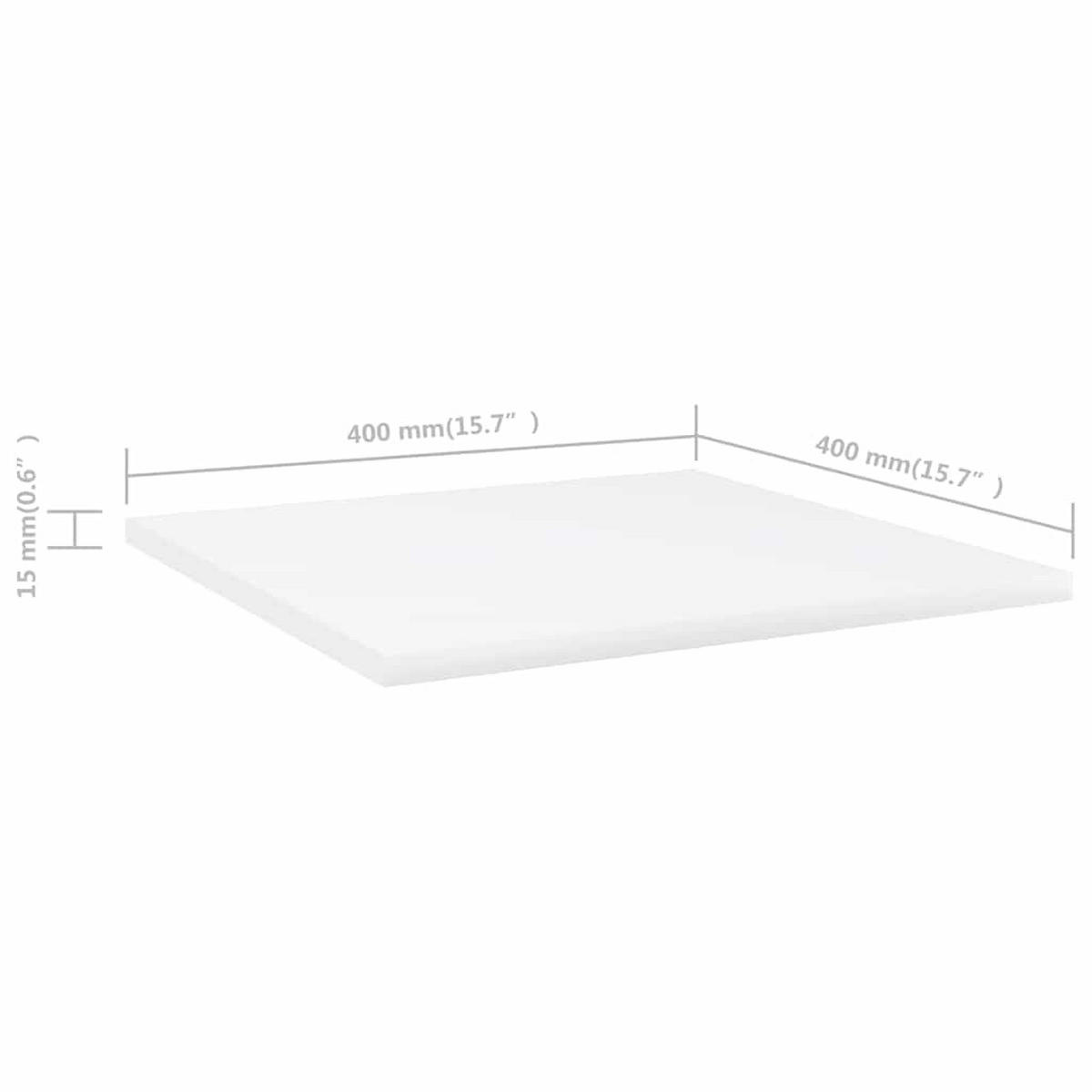 BÜCHERREGAL-BRETTER 4Er Set Weiss 40/40/1,5 Cm Holzwerkstoff - Weiß, Holzwerkstoff (40/1.5/40cm) - vidaXL