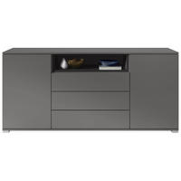 SIDEBOARD Skadu Schwarz matt - Schwarz, Holzwerkstoff (166.5/75.5/35cm) - Vladon