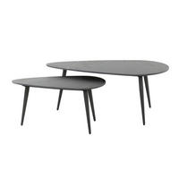 COUCHTISCH Cera Schwarz 50/100/40 cm 2er-Set - Schwarz, Keramik (50/100/40cm) - Hoyz Collection