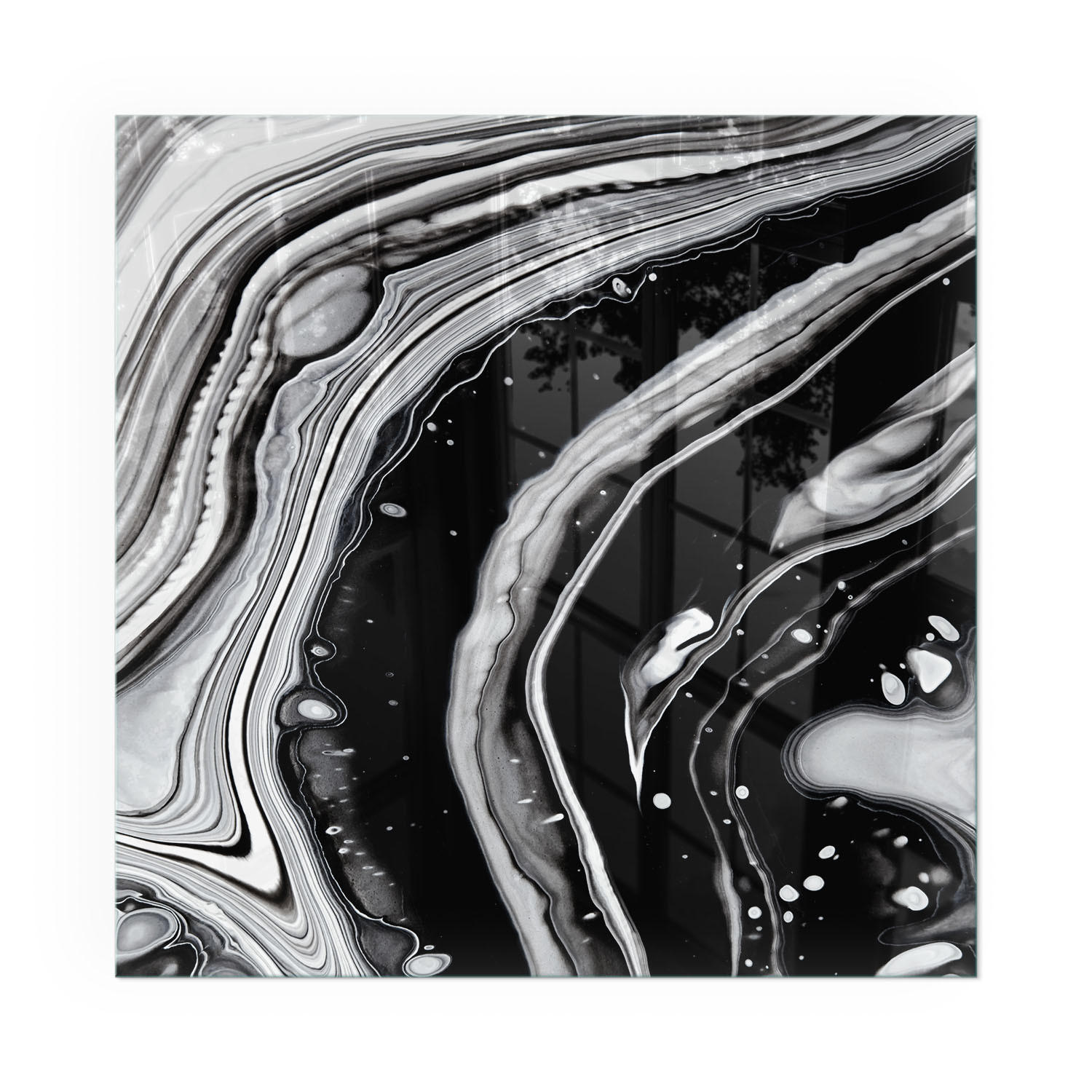 GLASPLATTE für Kamin 50x50 cm - Multicolor, Glas (50/50/0.4cm) - TULUP