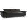 3-SITZERSOFA mit Schlaffunktion Navio dunkelgrau - Dunkelgrau/Schwarz, Textil (274/90/98cm) - Beautysofa