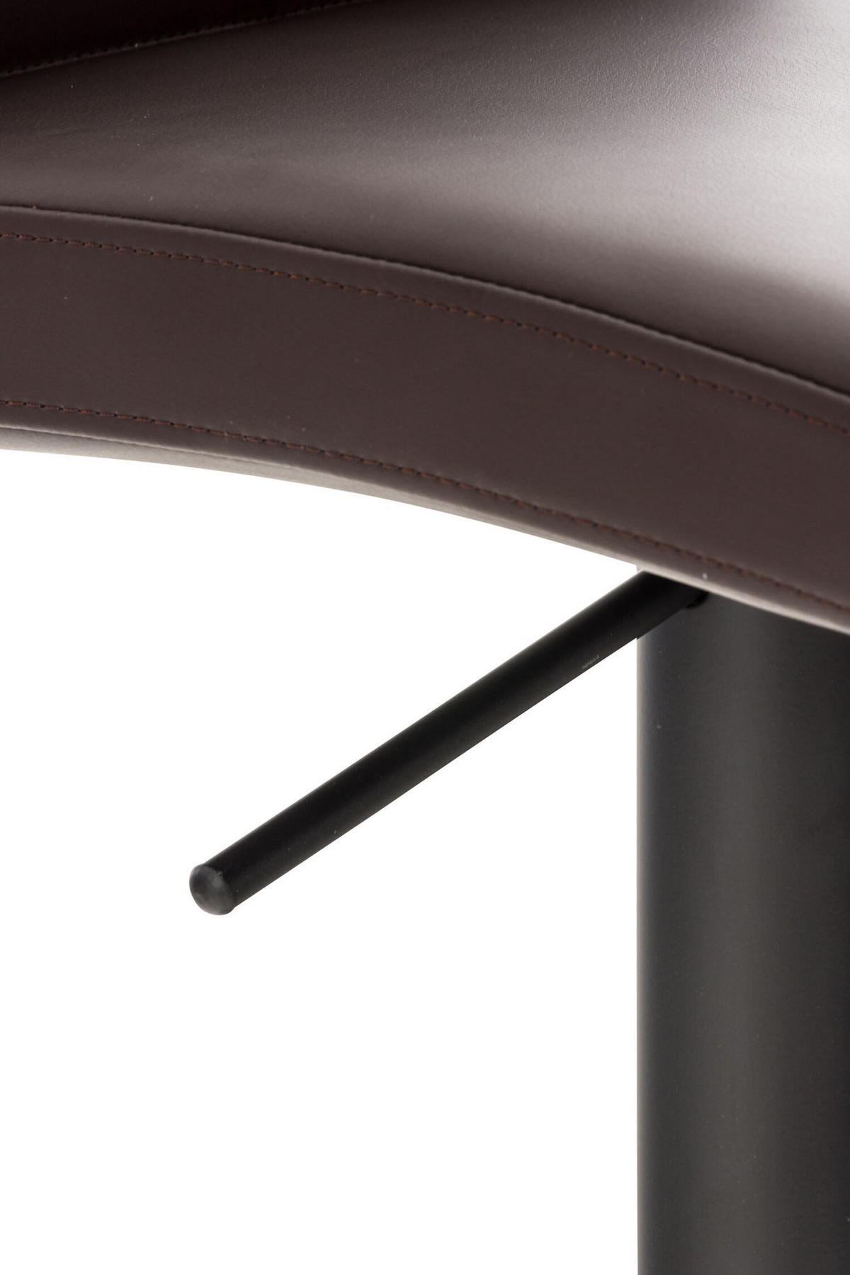 BARHOCKER Cathy, Gestell schwarz, Kunstleder Braun - Schwarz/Braun, Kunststoff/Textil (40/100/49cm) - TPFLiving
