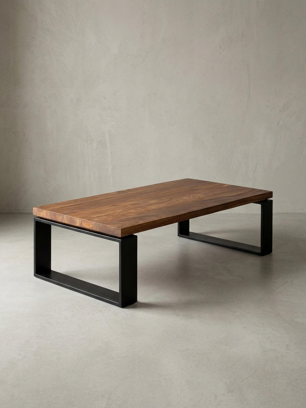 COUCHTISCH aus Holz und Metall, Industriedesign, Einzigartige Maserung, 115x60x35 cm - Schwarz/Braun, Holz/Metall (60/115/35cm) - KADIMA DESIGN