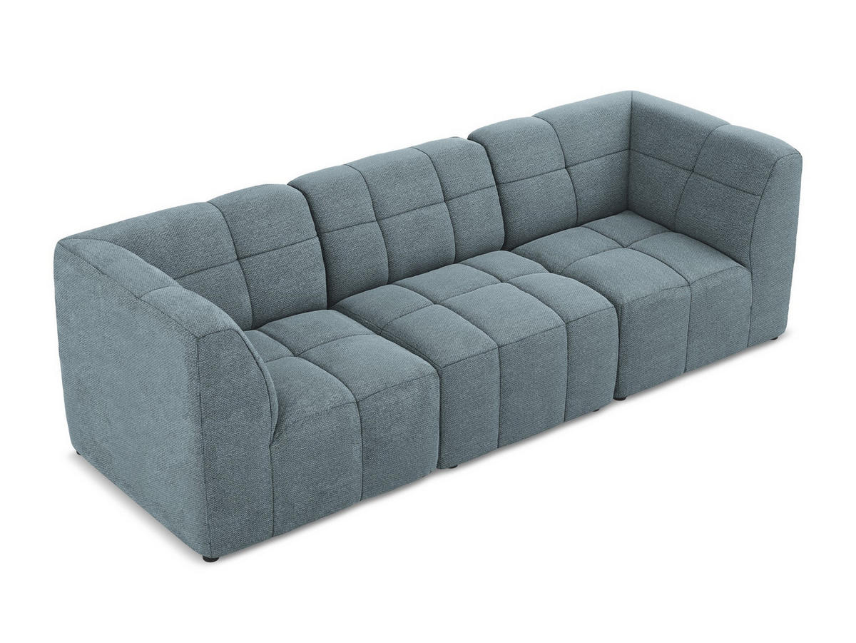 ECKSOFA Links Samt Stoff Beige - Creme/Schwarz, Holzwerkstoff/Kunststoff (178/166cm) - Makamii