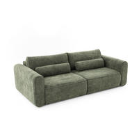 ECKSOFA Motion mit Schlaffunktion Funktional 3-sitzer Sofa - Grün, Textil (250/120cm) - Muffo