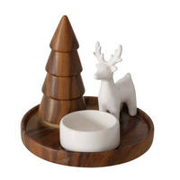 KERZENHALTER Skando 12 cm - Braun, Stein (13/12/13cm) - Boltze Home