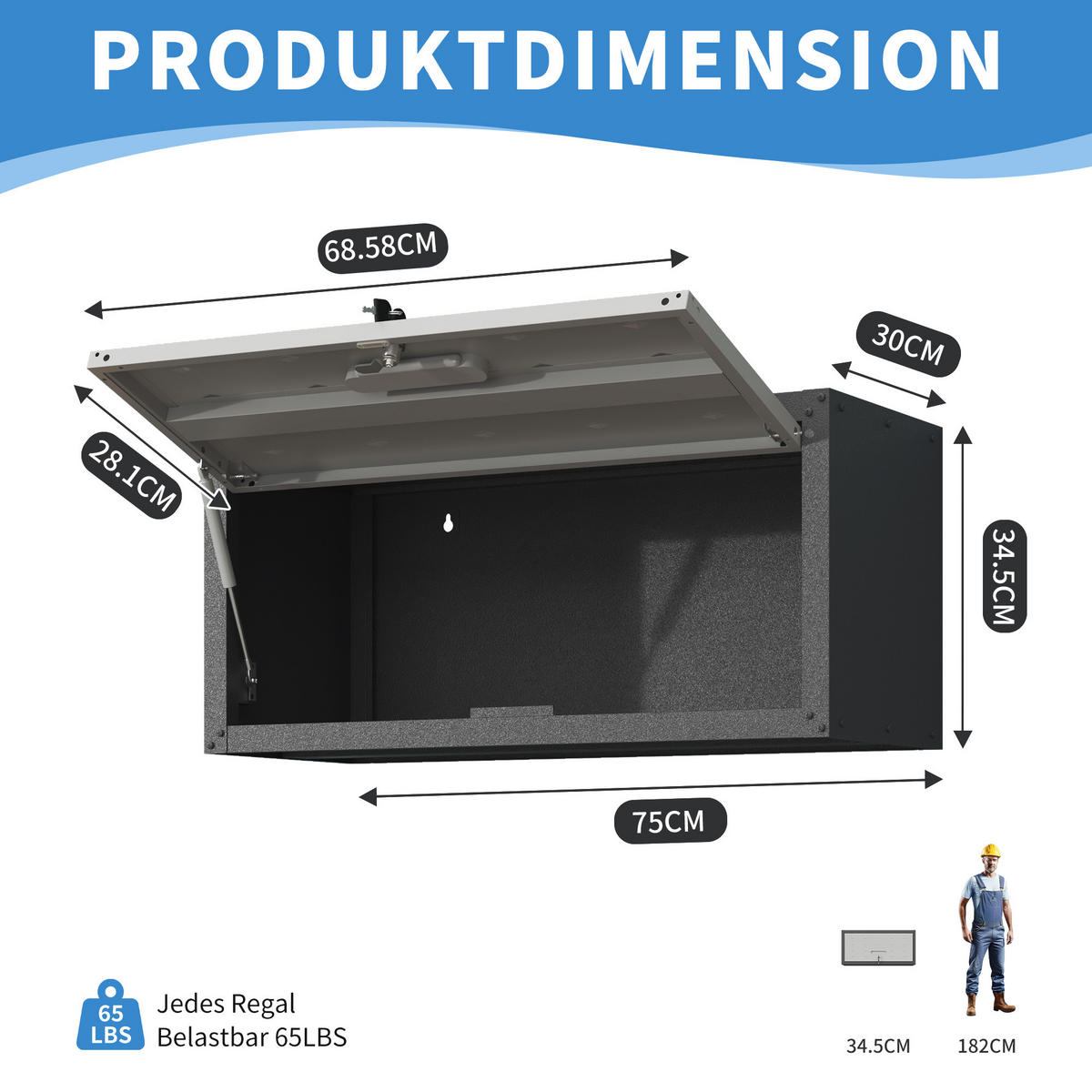 KOMBINATIONSKOFFER – Höhe 34,5 cm × Breite 75 cm × Tiefe 30 cm - Multicolor, Metall (30/34.5/75cm) - DCA