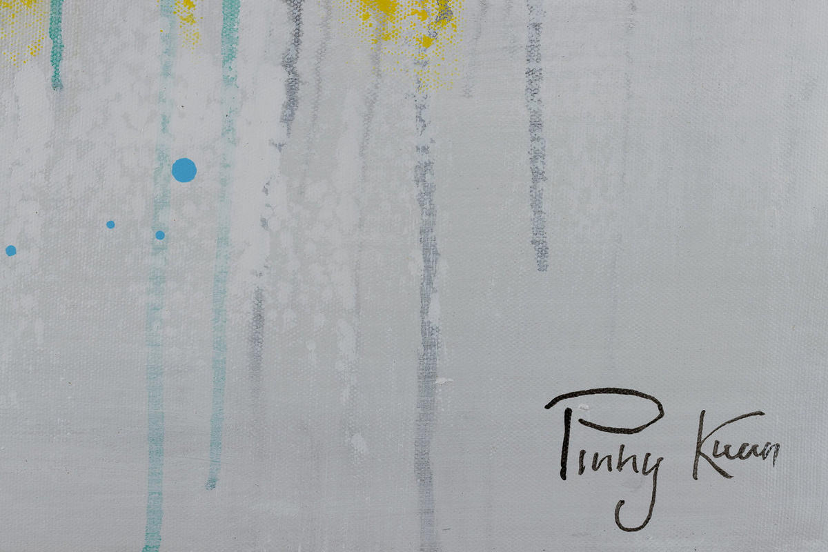 ACRYLBILD HANDGEMALT 120/60 cm - Grau, Holz/Textil (120/60cm) - KUNSTLOFT
