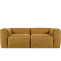 2-SITZER-MODULSOFA BUFFO mit extrem weicher und bequemer Sitzfläche, Kordstoff, gelb - Gelb, Textil (210/73/96cm) - KONSIMO®
