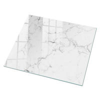 GLASPLATTE 80x60 cm – Weißer Marmor - Beige, Glas (0.4/80/60cm) - ArtPrintCave