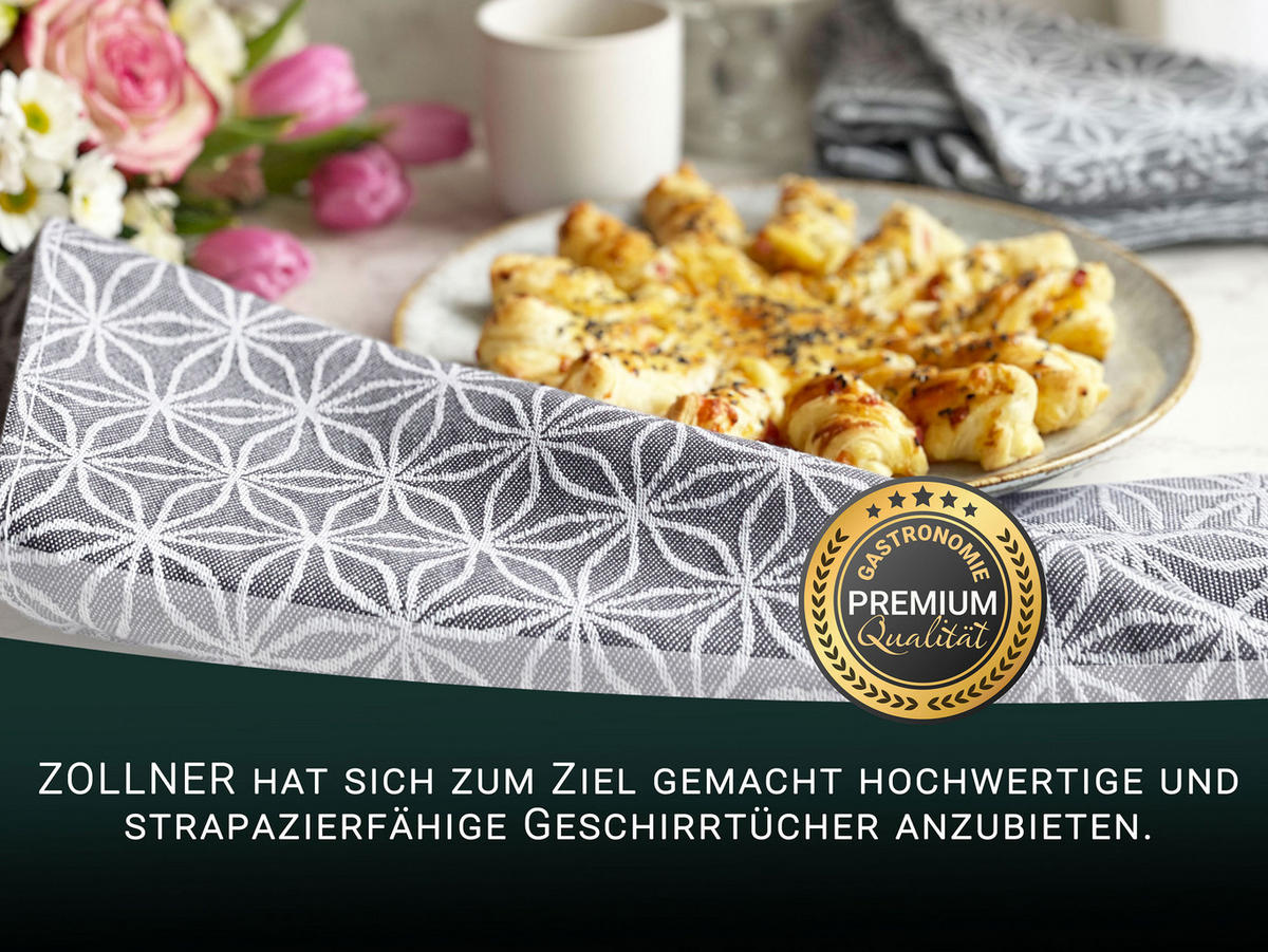 GESCHIRRTÜCHER, 4er-Set, 50 x 70 cm, 100% Baumwolle, Grau - Grau, Textil (50/70cm)
