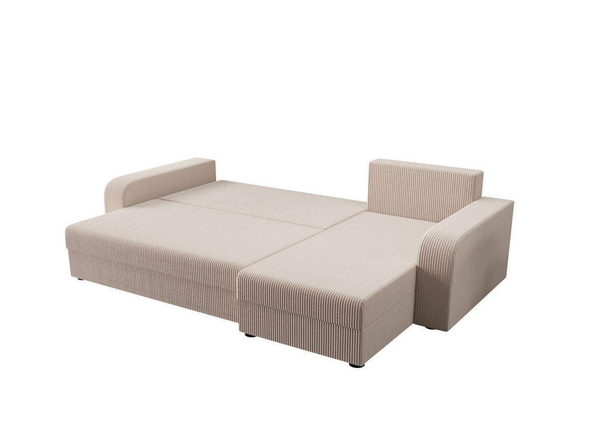 ECKSOFA HEWLET L BIS Zoom 1 Links mit Schlaffunktion - Beige, Textil (240/140cm) - Bedante