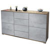 SIDEBOARD Rova Beton Oxid Optik - Hellgrau, Holzwerkstoff (138.5/75.5/35cm) - Vladon