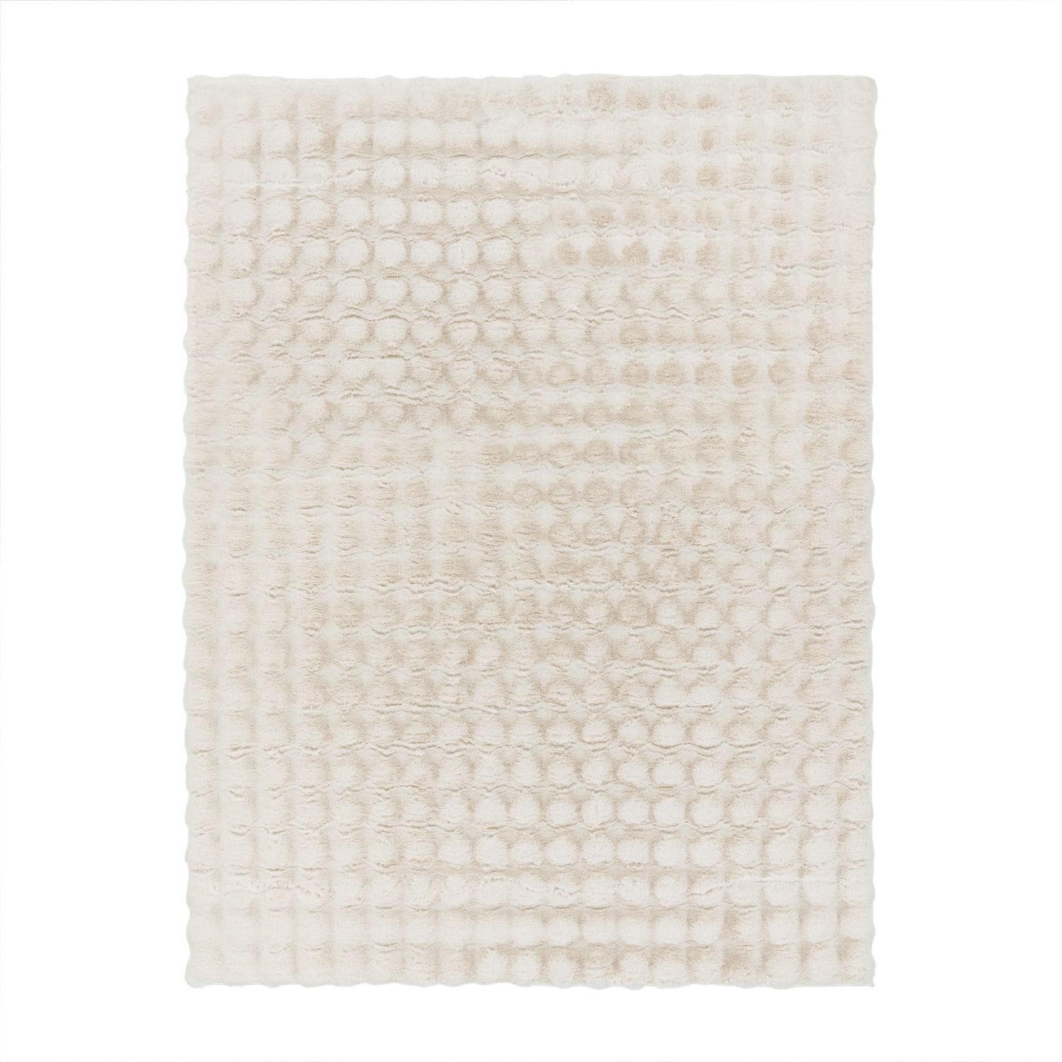 HOCHFLORTEPPICH Rauten Creme 120 x 160 cm - Creme, Kunststoff (120/160cm) - TT Home