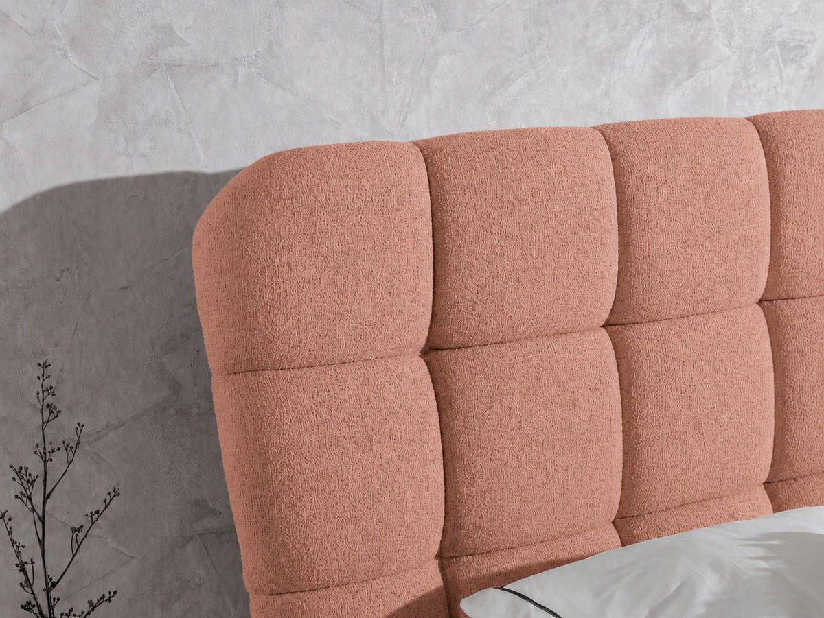 BOXBETT mit Stauraum in 140x200 cm in Altrosa - Mauve, Textil (140/200cm) - Home Collective
