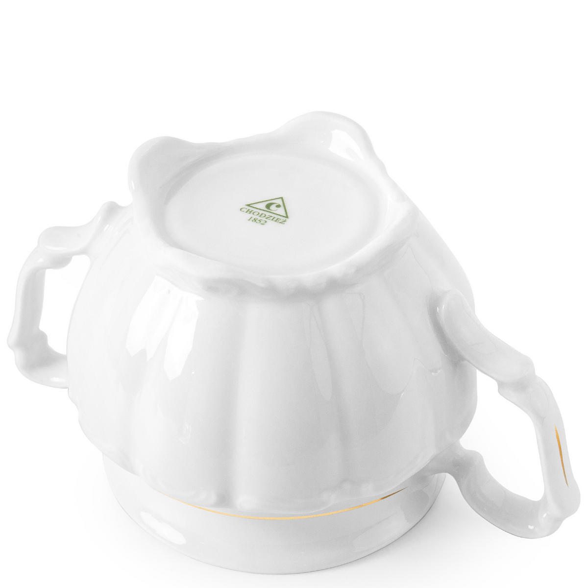 MILCHKÄNNCHEN Chodziez MARIA TERESA Porzellan mit Goldrand, Weiß / Gold - Goldfarben/Weiß, Keramik (0.3L) - KONSIMO®
