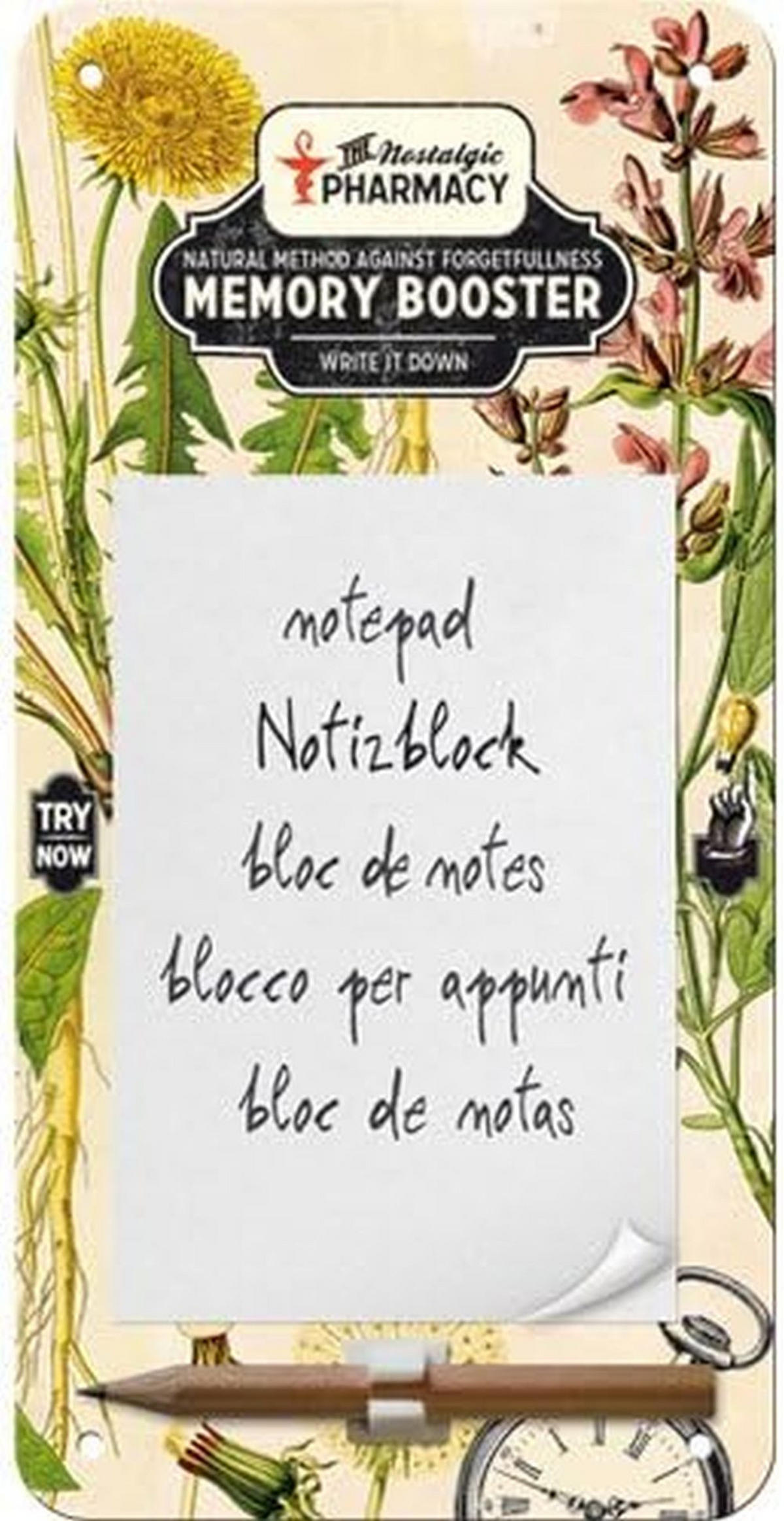 NOTIZBLOCKSCHILD Memory Booster - Multicolor, Metall (10/1/0.9cm) - Nostalgic-Art
