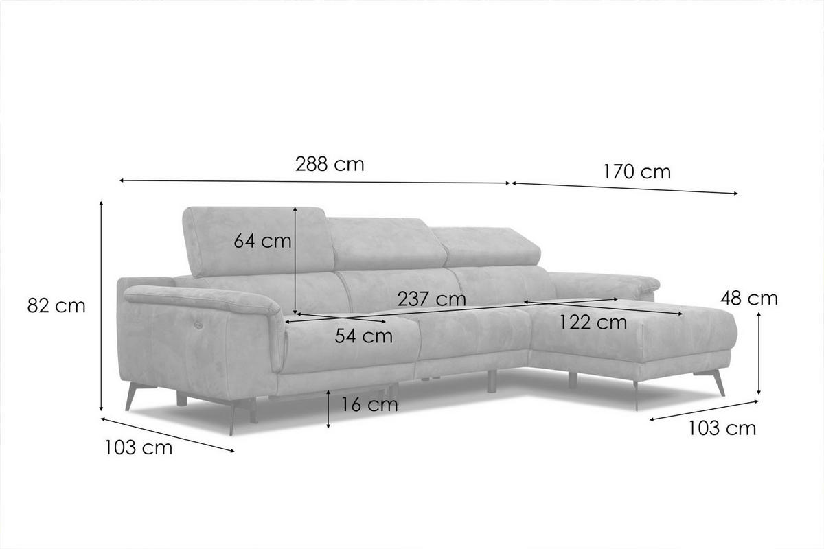 ECKSOFA FIERO 4-Sitzer, beige - Beige/Schwarz, Holzwerkstoff/Textil (288/170cm) - Courtois Laville