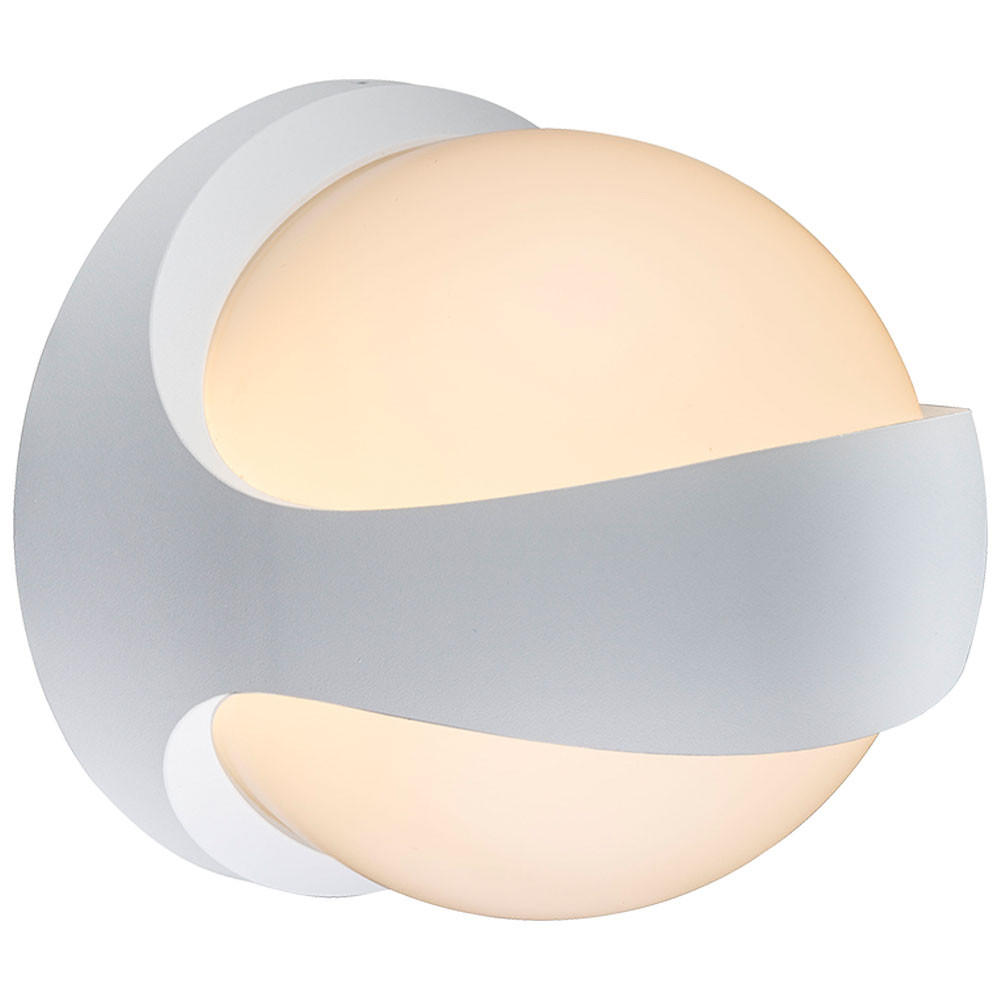 LED AUSSEN-WANDLEUCHTE Alu Weiß - Weiß, Metall (20/20/18cm) - Globo Lighting