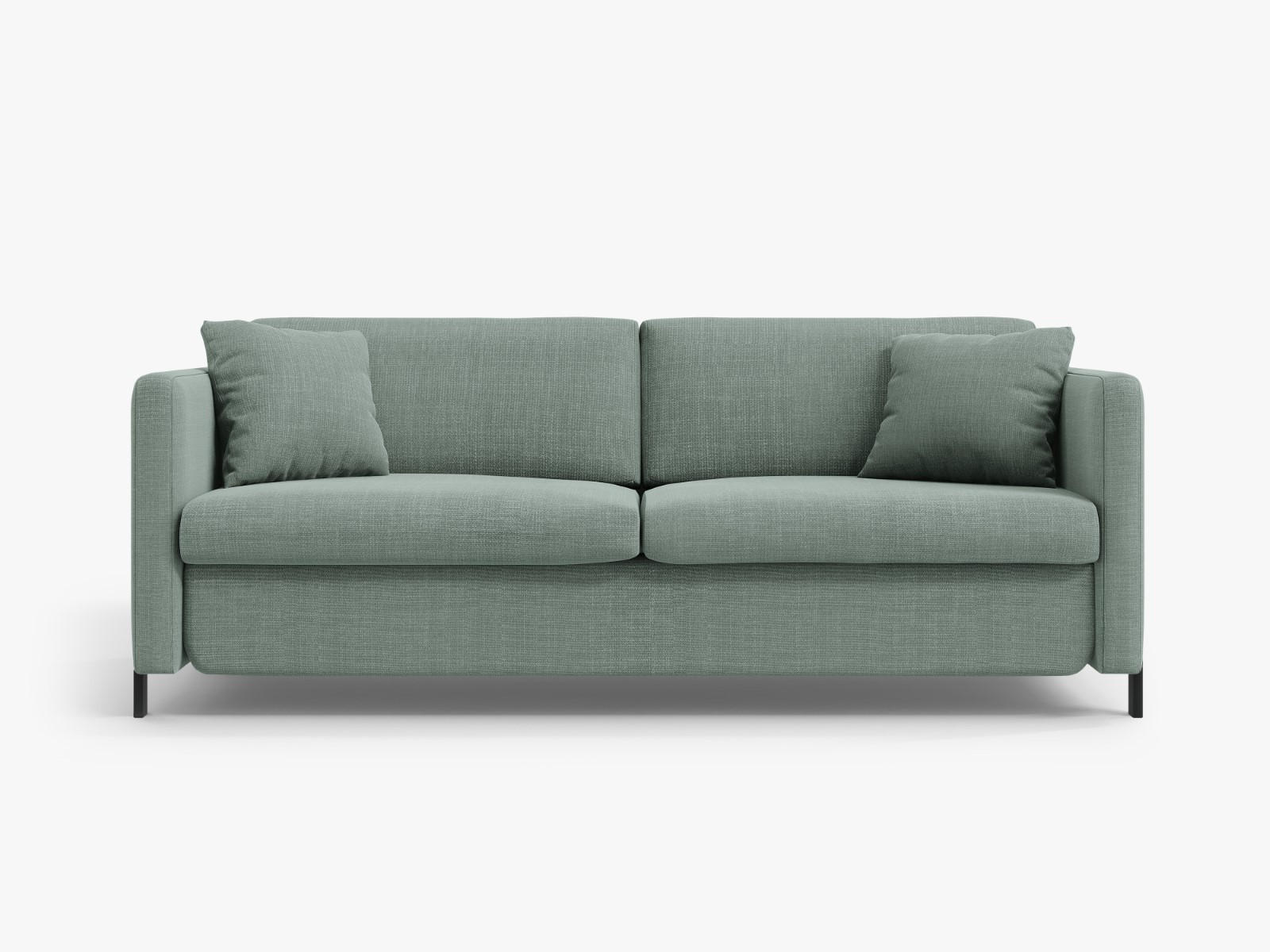 SOFA ausklappbar Gloria aus strukturiertem Stoff minze 2 Sitzplätze - Mintgrün, Textil (102/80/182cm) - Micadoni