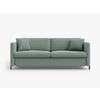 SOFA ausklappbar Gloria aus strukturiertem Stoff minze 3 Sitzplätze - Mintgrün, Textil (102/80/202cm) - Micadoni