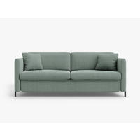 SOFA ausklappbar Gloria aus strukturiertem Stoff minze 2 Sitzplätze - Mintgrün, Textil (102/80/182cm) - Micadoni